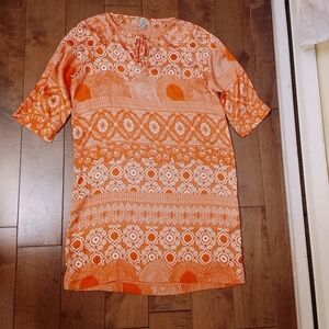 Tristan Casual lightweight dress size M orange and white‎